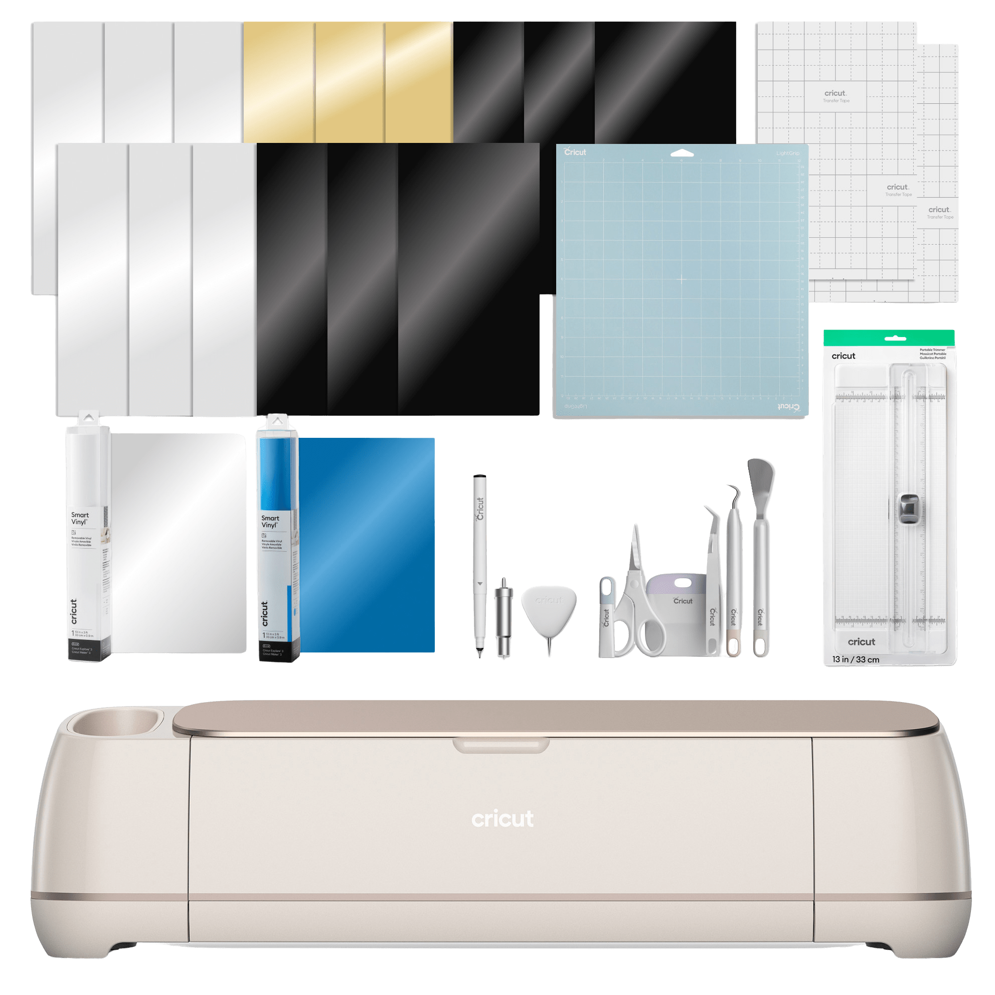 Cricut Maker 4 + Starter Bundle, 26x10.75x13.25in, Seashell - ONLINE ONLY