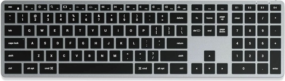 Satechi Slim X3 Bluetooth Backlit Keyboard, 16.65 x 4.5 x 0.4in, Space Gray - ONLINE ONLY