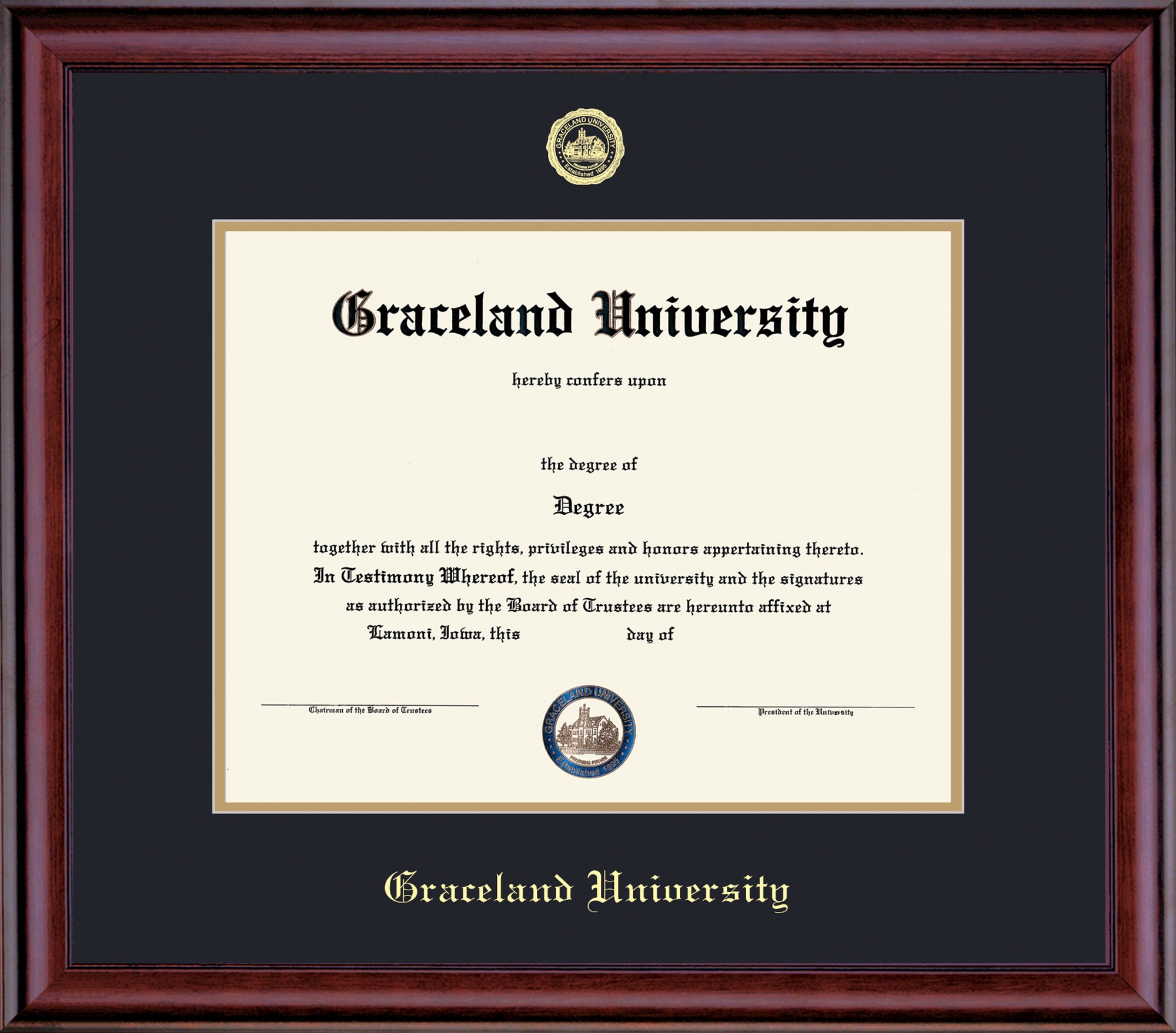 Graceland University 8.5'' x 11'' Classic Diploma Frame