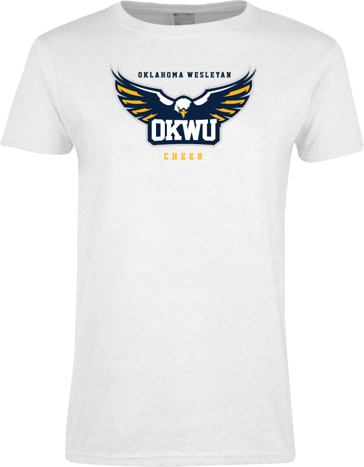 Oklahoma Wesleyan Ladies T Shirt Cheer - ONLINE ONLY