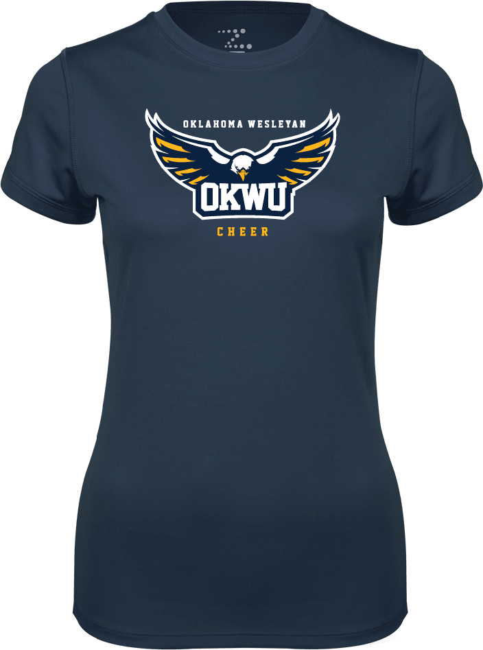 Oklahoma Wesleyan Ladies Syntrel Performance Tee Cheer - ONLINE ONLY