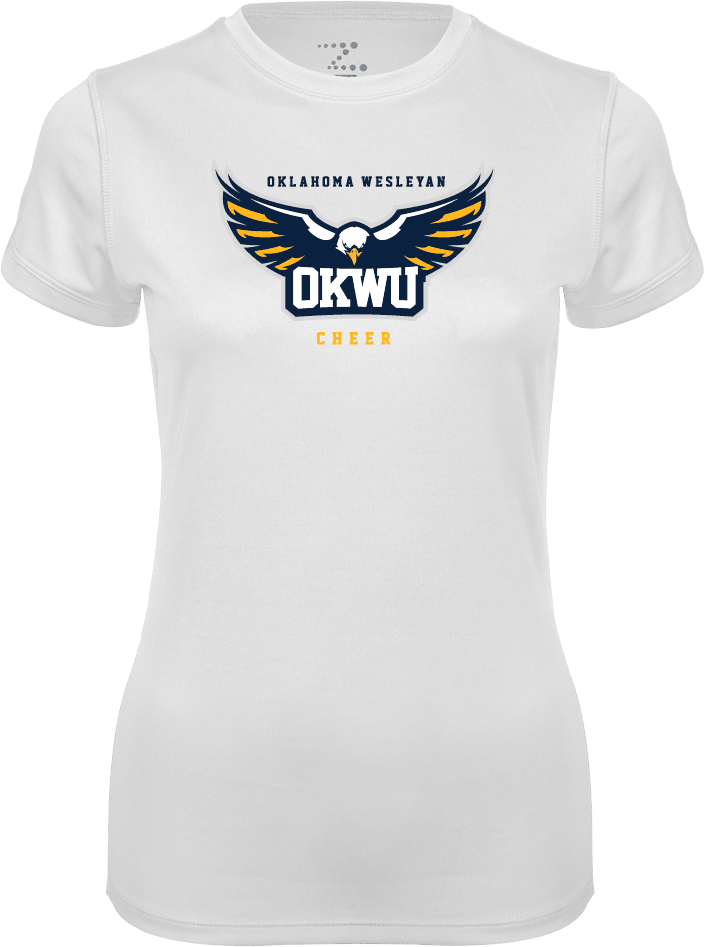 Oklahoma Wesleyan Ladies Syntrel Performance Tee Cheer - ONLINE ONLY
