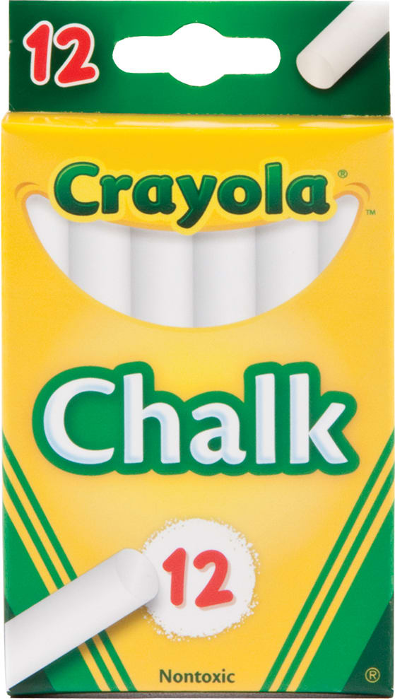 CHALK STICKS WHITE 12 COUNT