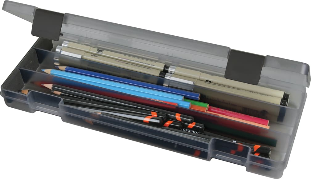 PENCIL BOX TRN CHARCOAL 12X4