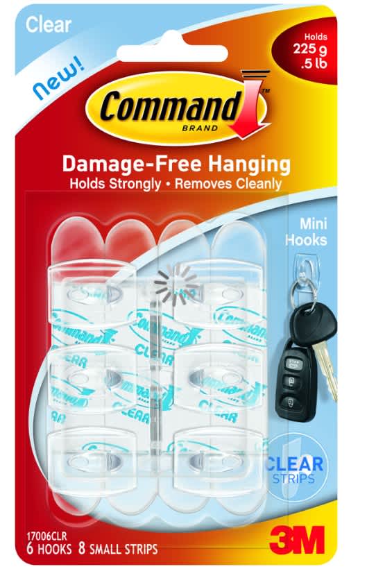 COMMAND MINIHOOK CLR 6CT