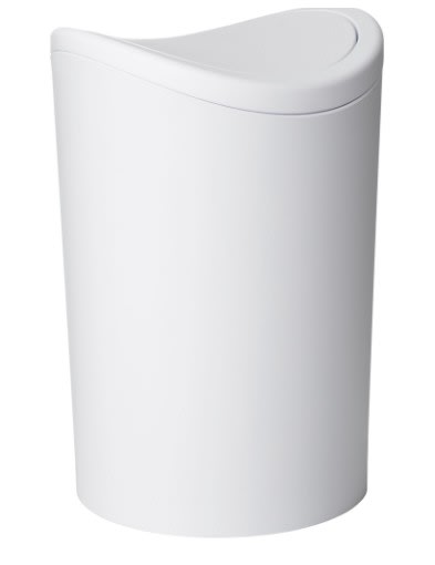 WHITE 6 L SWING TRASH CAN