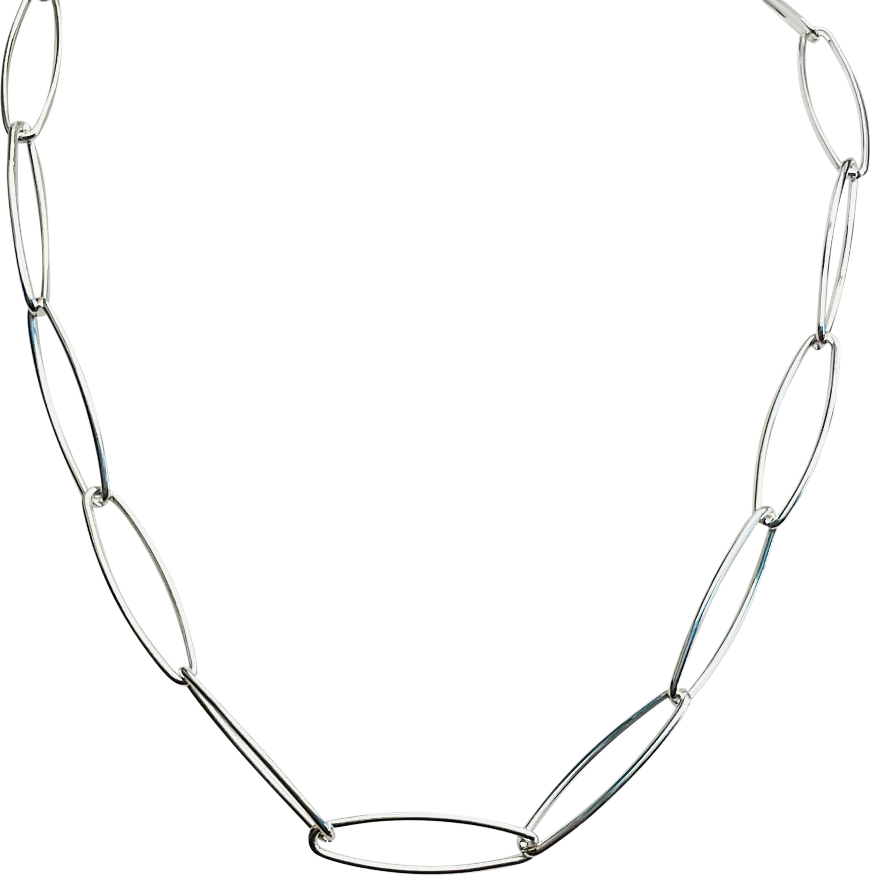 Link Paperclip Chain Silver Bracelet