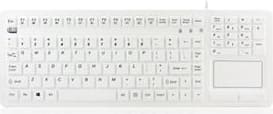 Adesso SlimTouch 270 - Antimicrobial Waterproof Touchpad Keyboard (White) - ONLINE ONLY