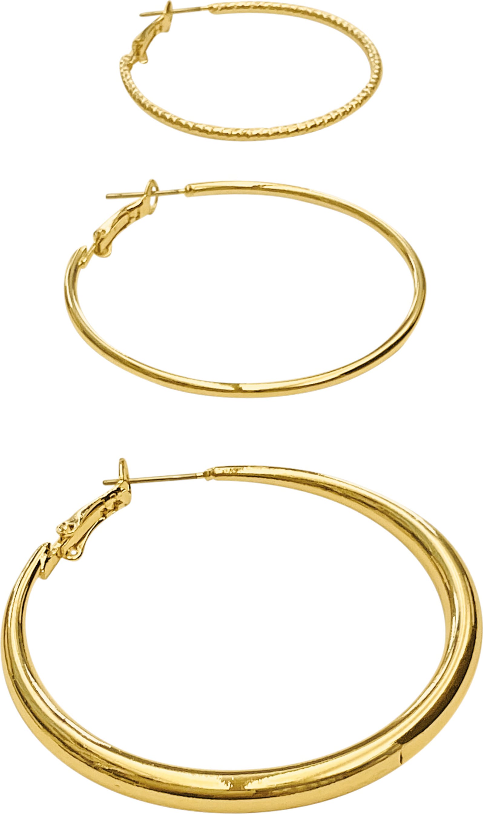 EAR TRIO SMALL HOOPS GOLD