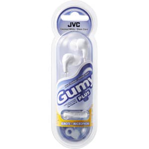 JVC Gumy Plus Inner Ear Headset with Mic - WHITE - ONLINE ONLY