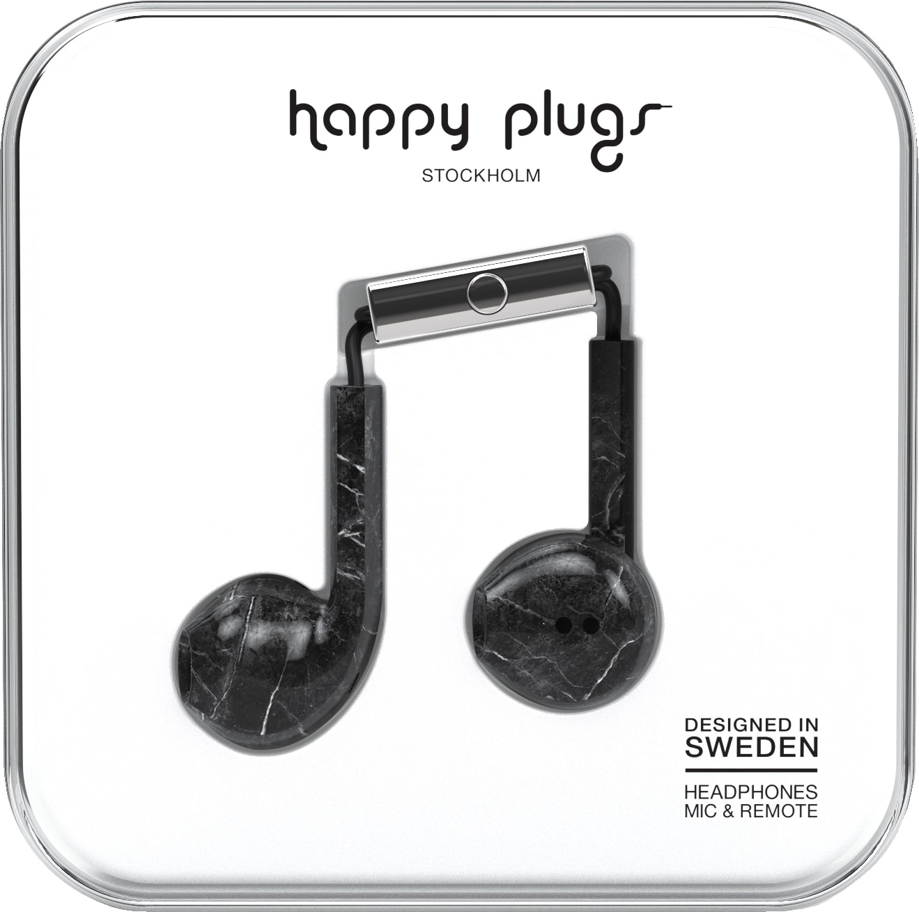 EARBUDS PLUS BLACK MARBLE