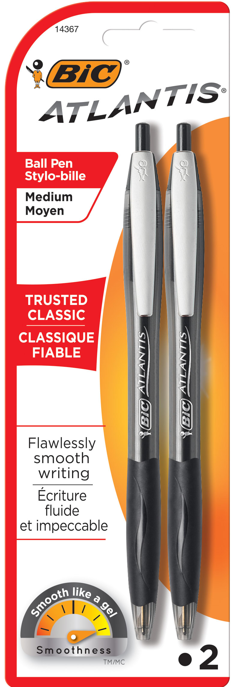 PEN 2PK BLK ATLANTIS RETRACTAB