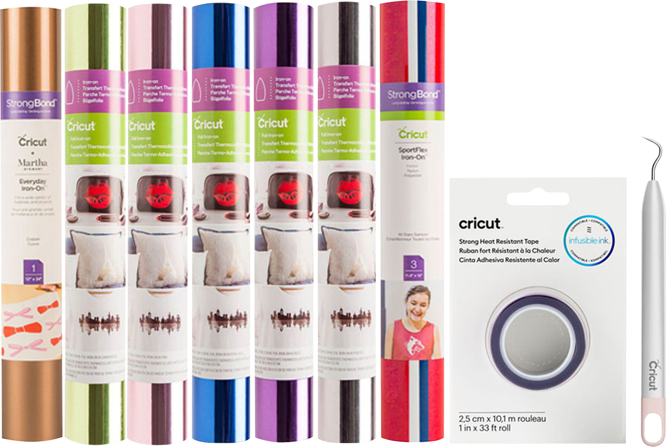 Cricut Mixed Iron-On Materials Bundle, Multi - ONLINE ONLY