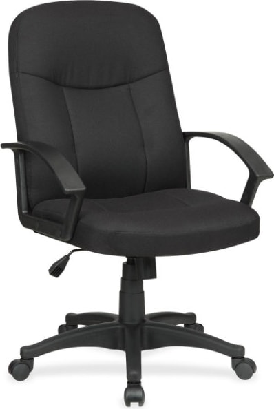 CHAIR BLACK FABRIC MIDBACK LLR