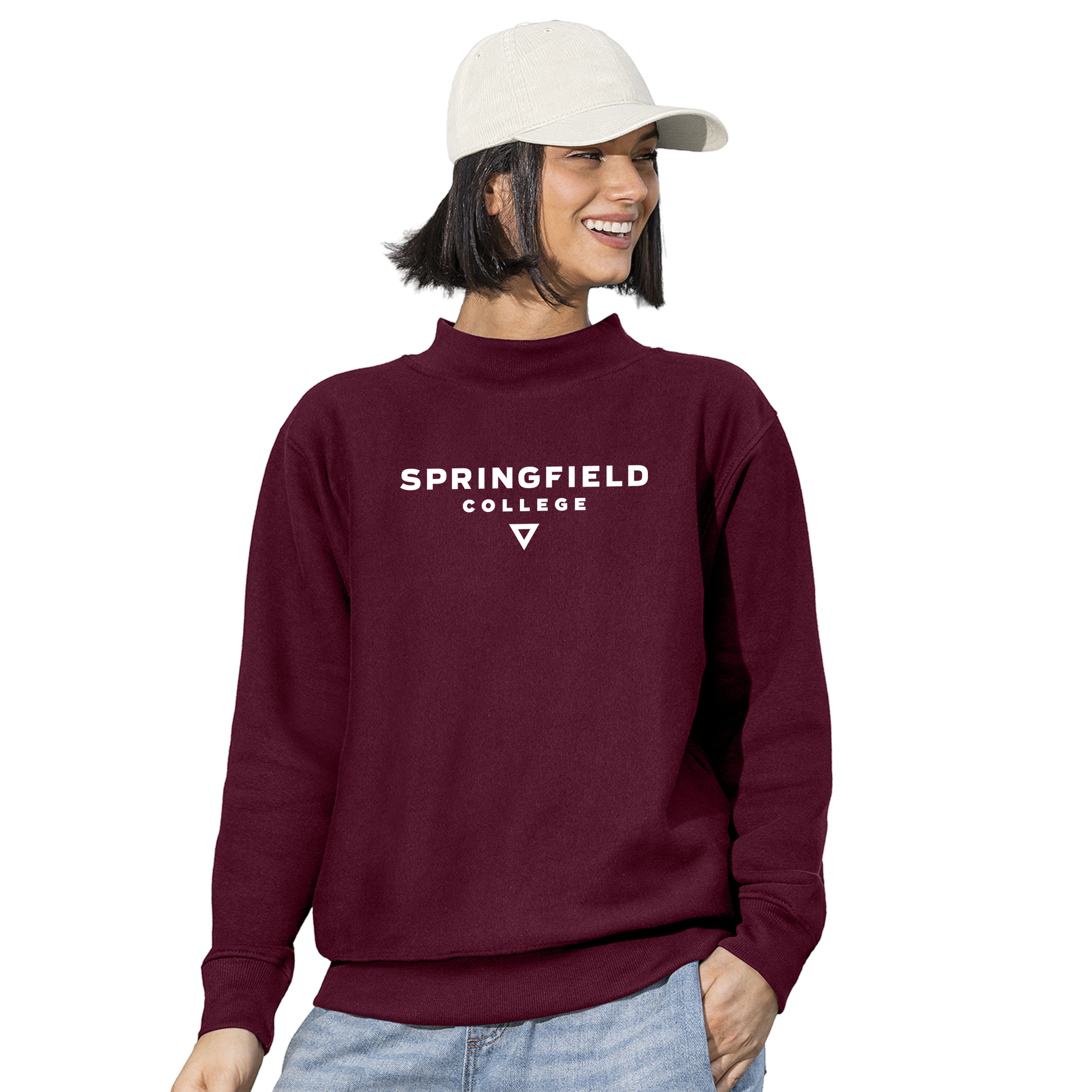 Springfield College Women's Mockneck Sweatshirt
