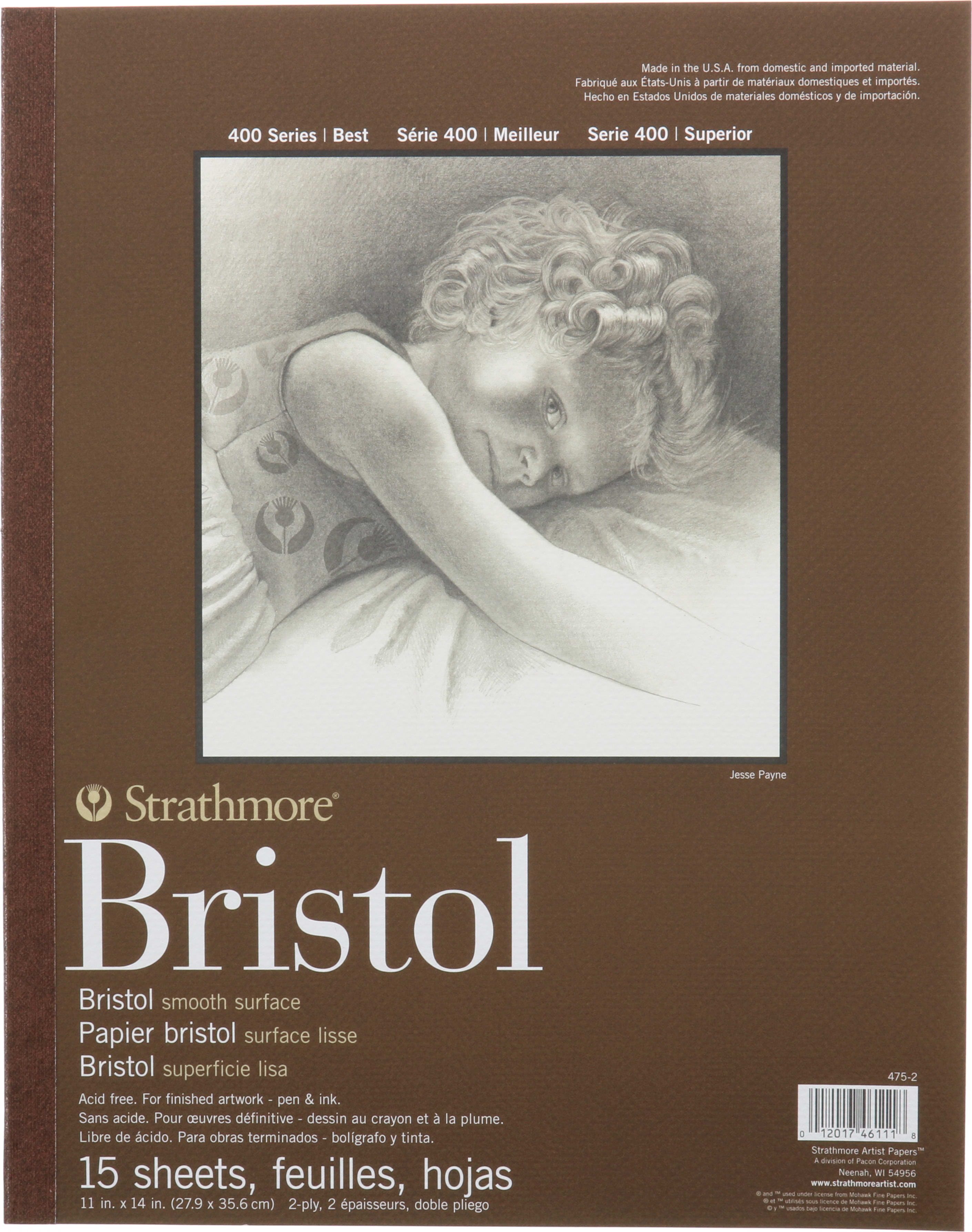 BRISTOL 2PLY SM 11X14 TB 15SH