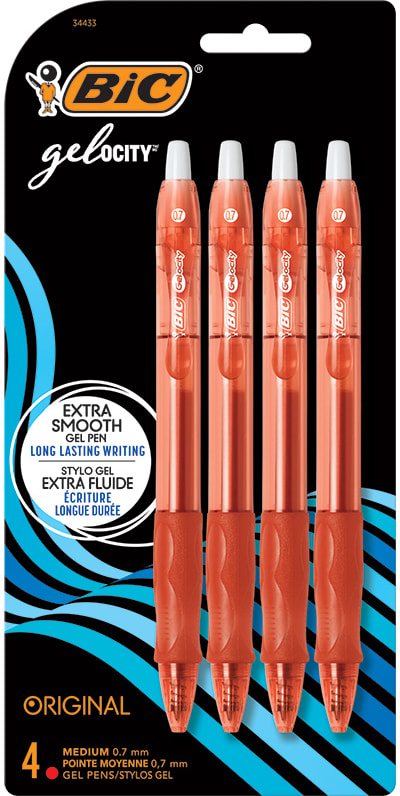 Gelocity Medium Point (0.7mm) 4-Pack Blister Red