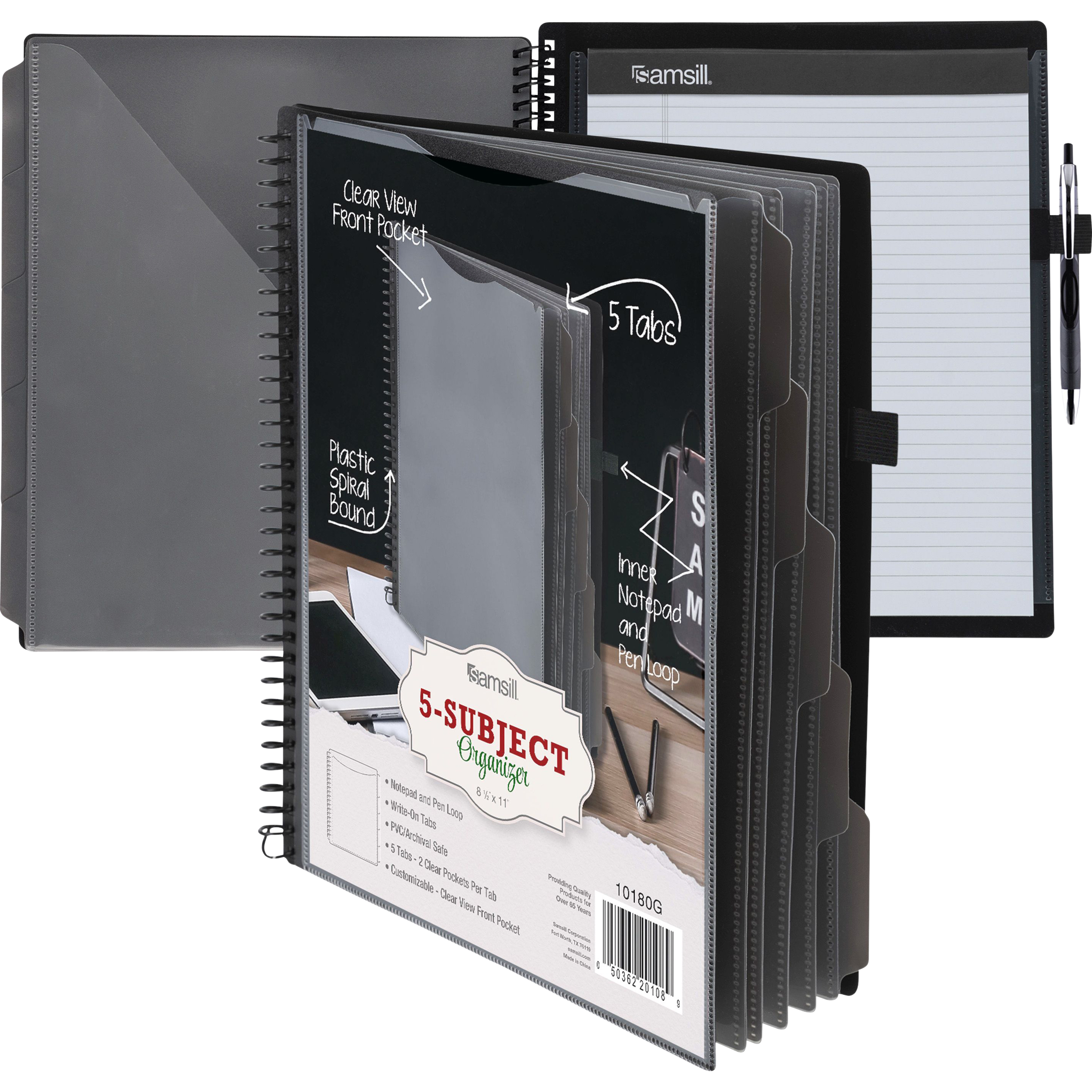 University of Cincinnati Spiral Organizer with 5 Subject Notepad