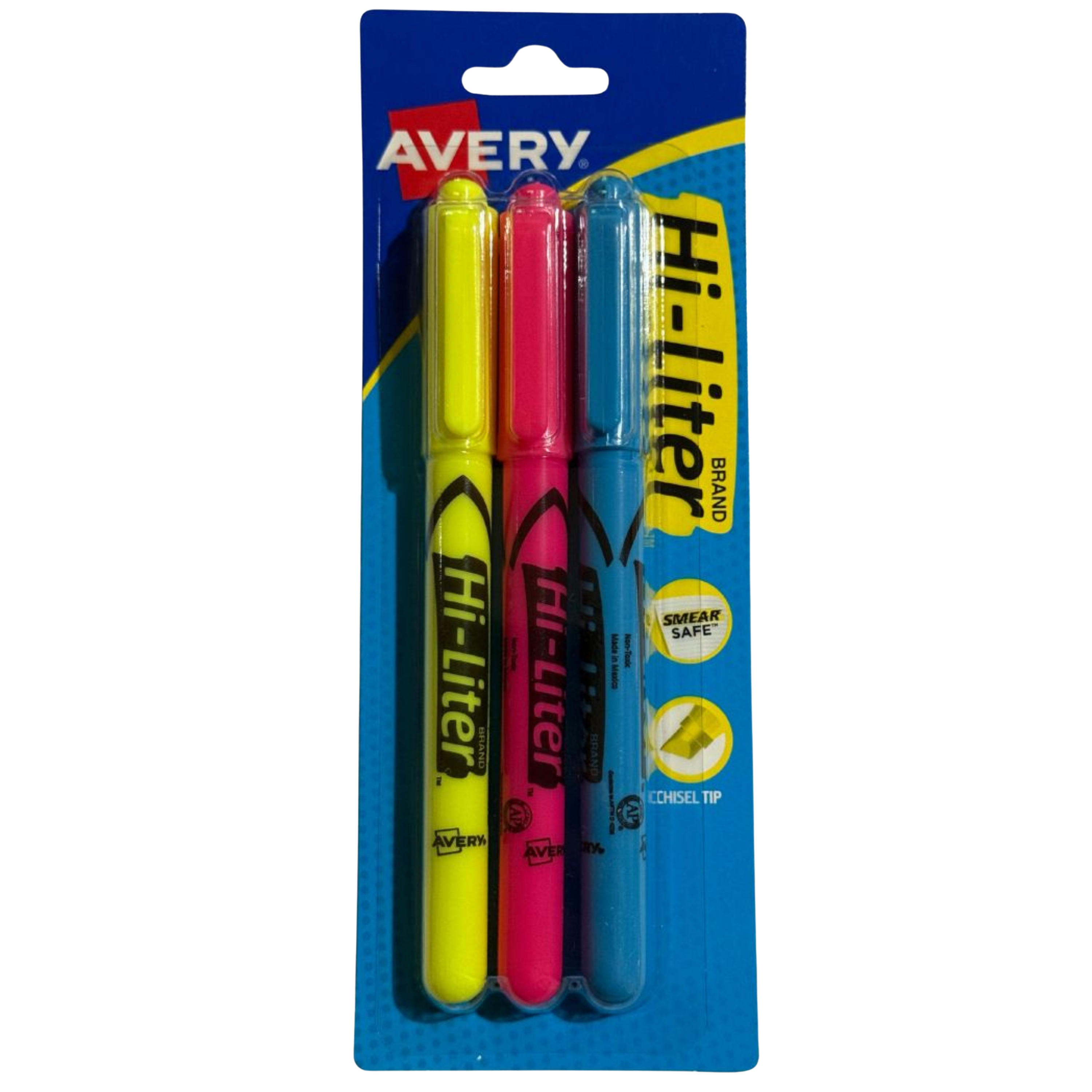 Avery Hi-Liter Pen-Style Highlighters  3 Assorted Colors