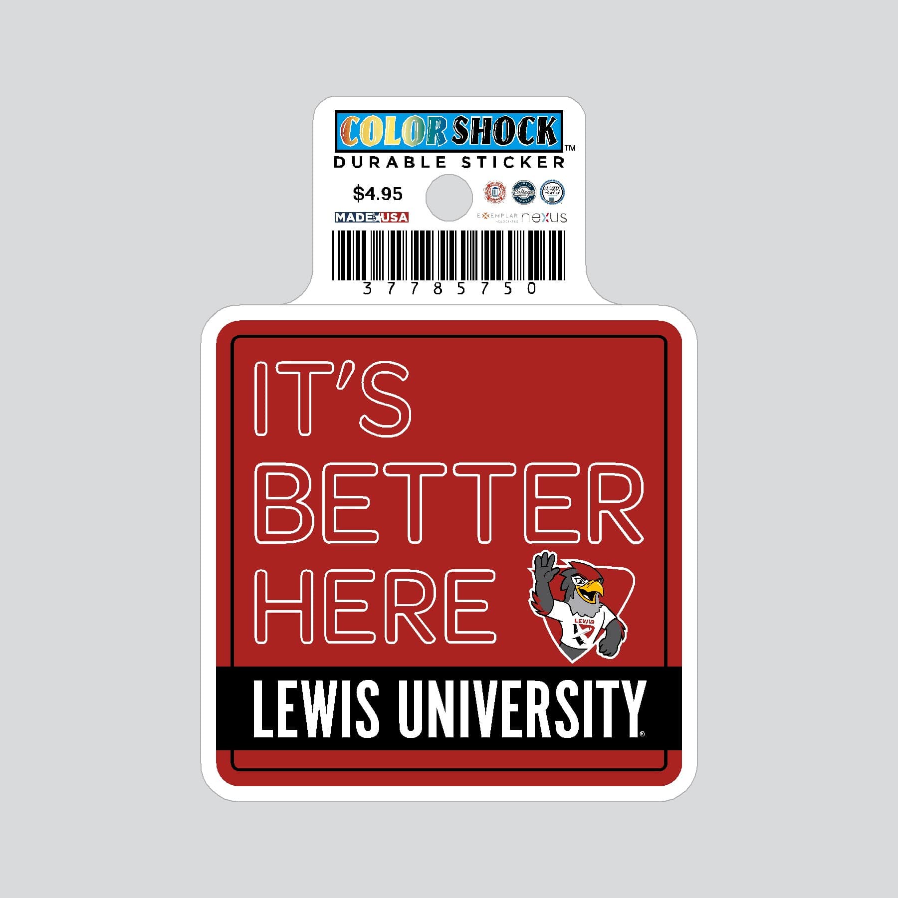 Lewis University Flyers Durable Sticker