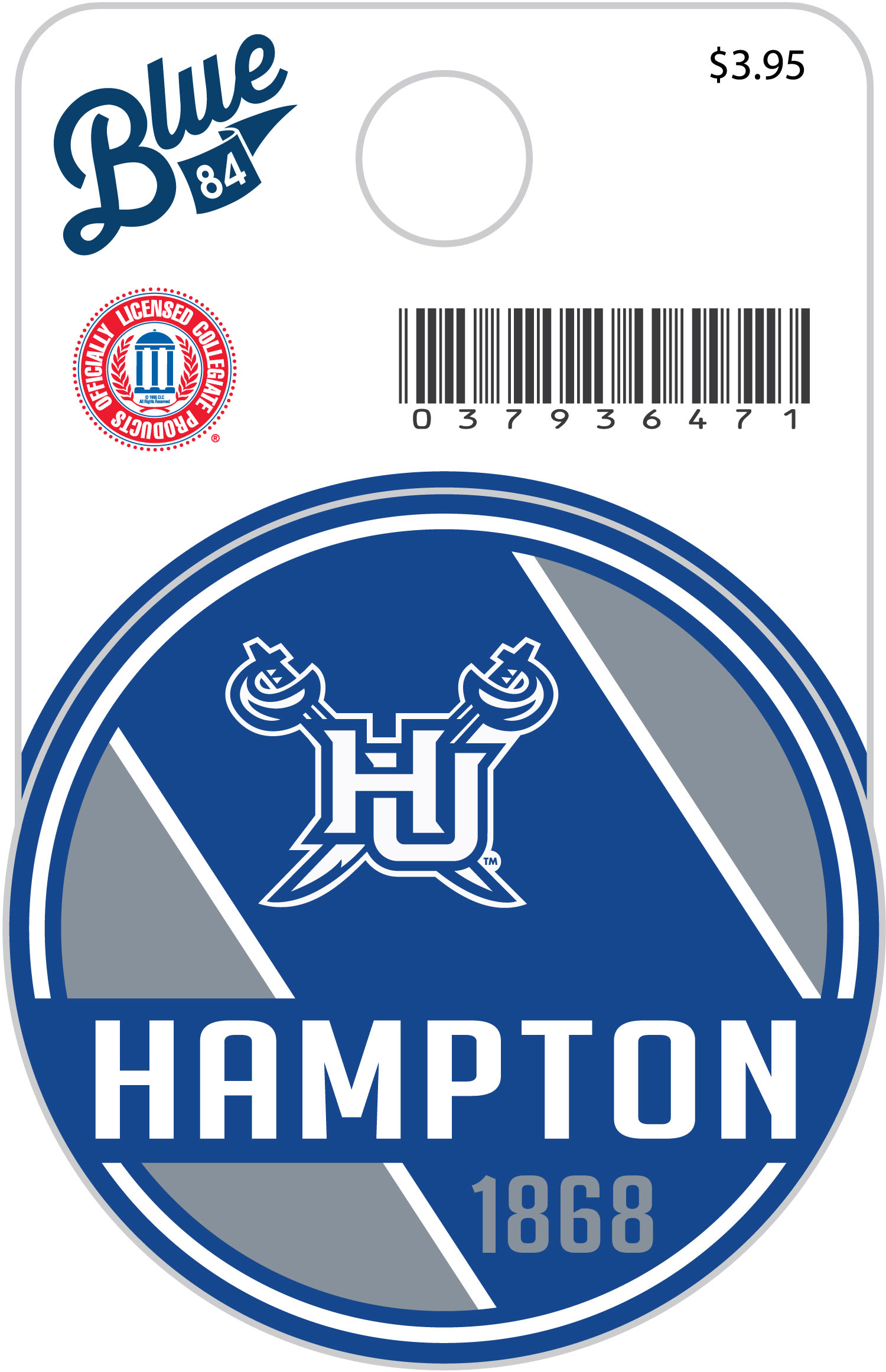Hampton University Pirates Mini Sticker