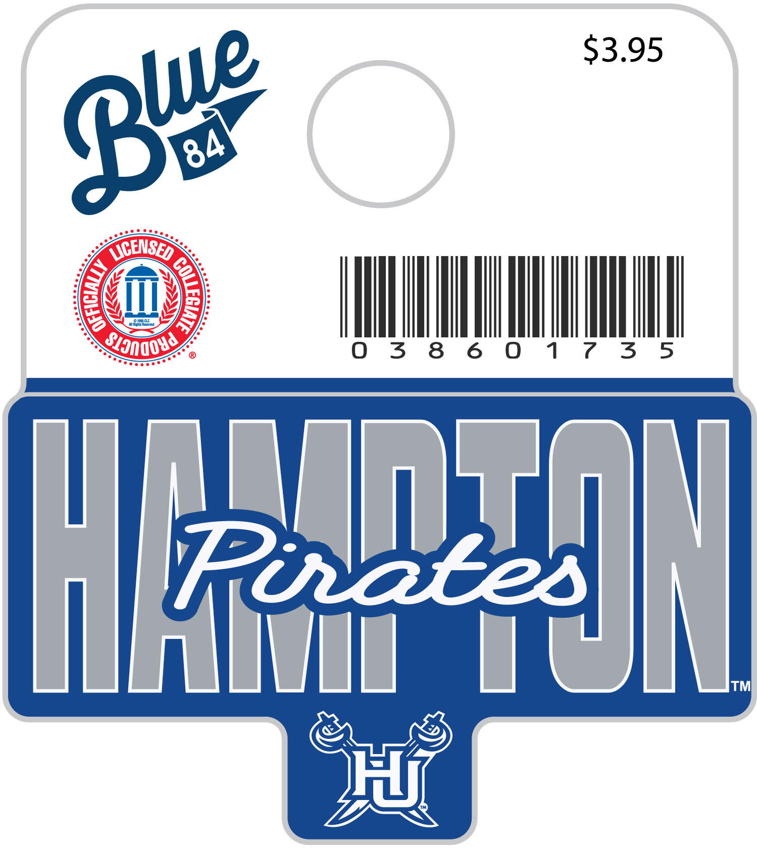 Hampton University Pirates Mini Sticker