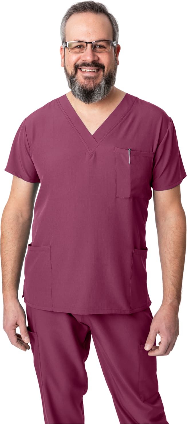 WINE VNK CRSHTCH TOP LG