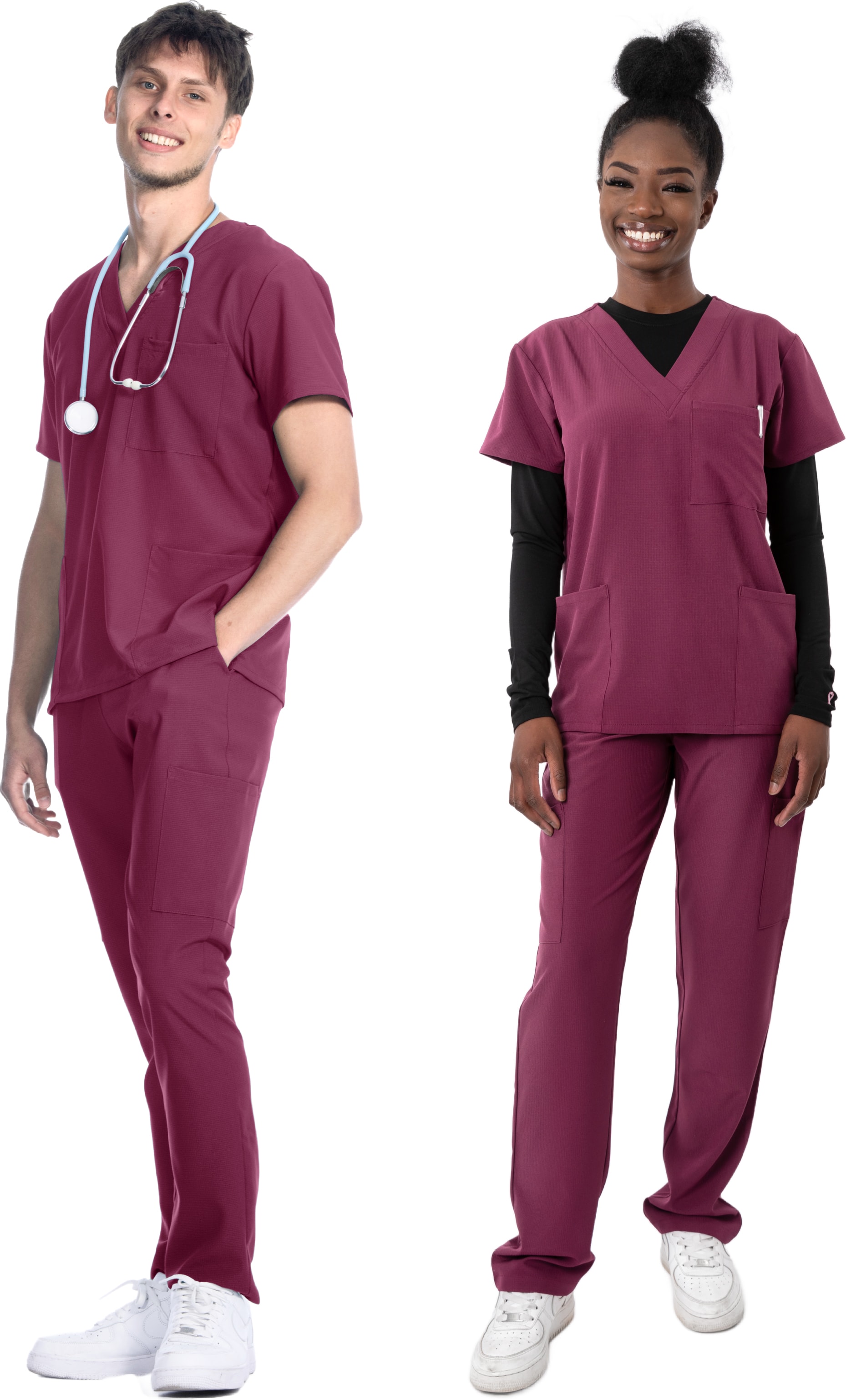 WINE VNK CRSHTCH TOP LG