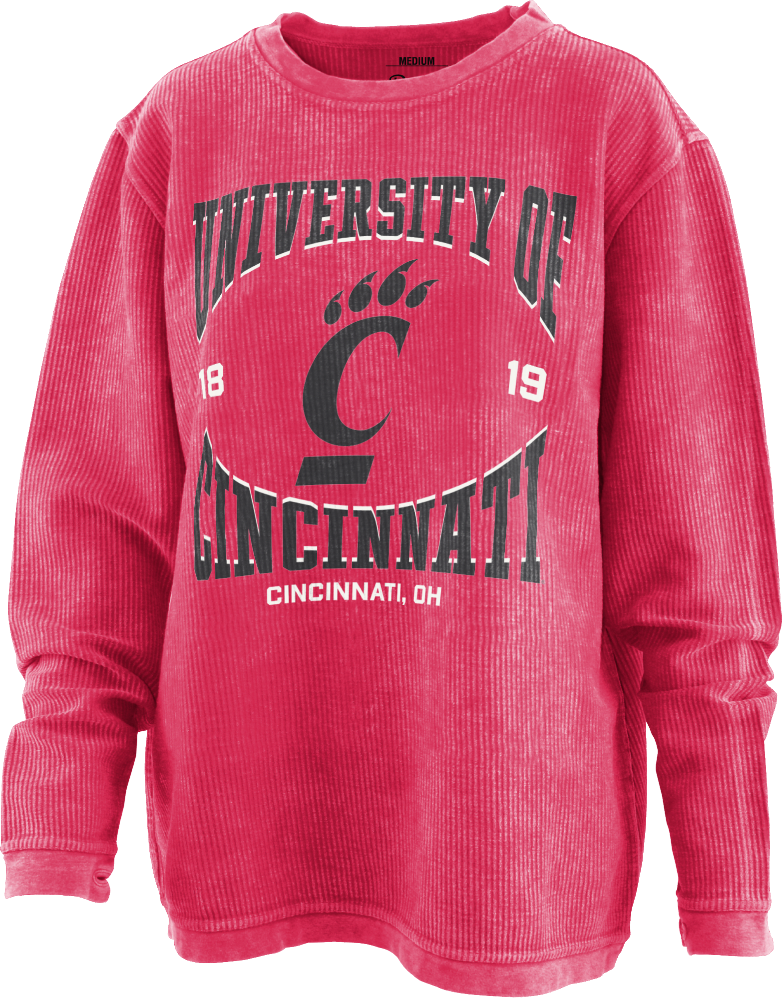 University of Cincinnati Women's Corded Crewneck Sweatshirt