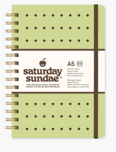 Saturday Sundae Mini Sprinkles Spiral Notebook