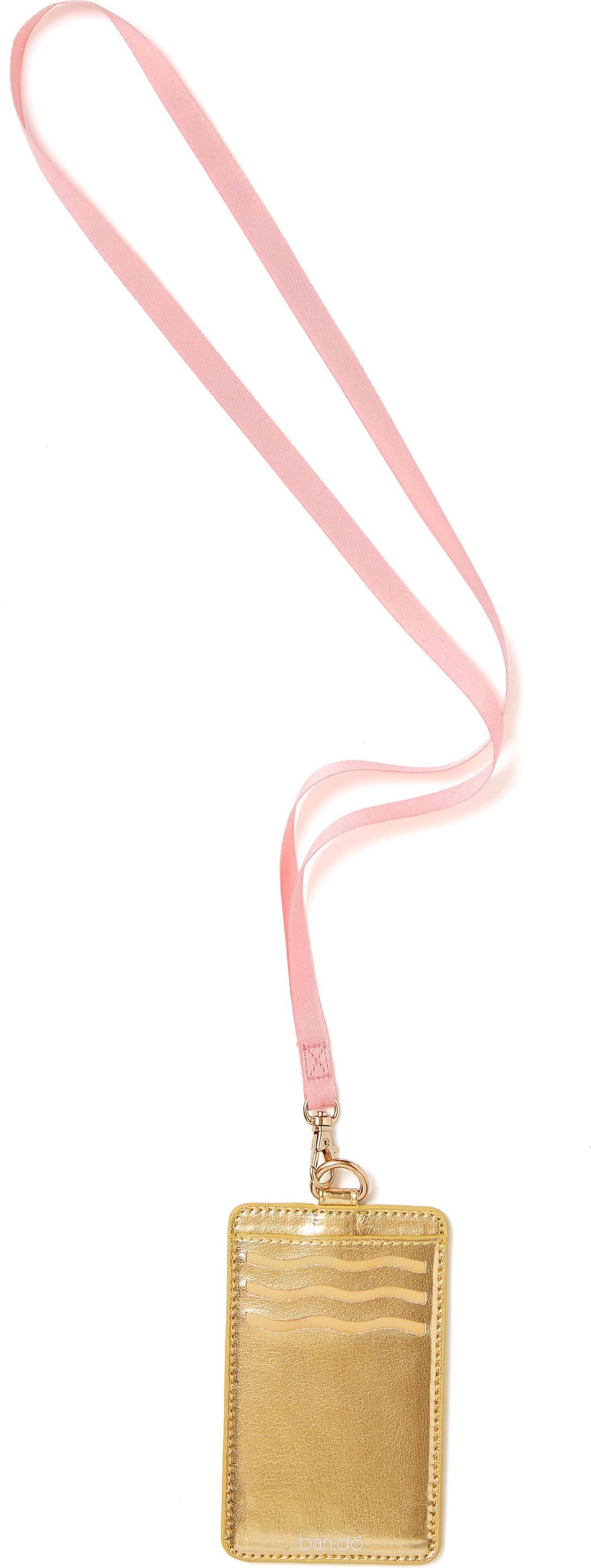 Card Case With Lanyard Metalli