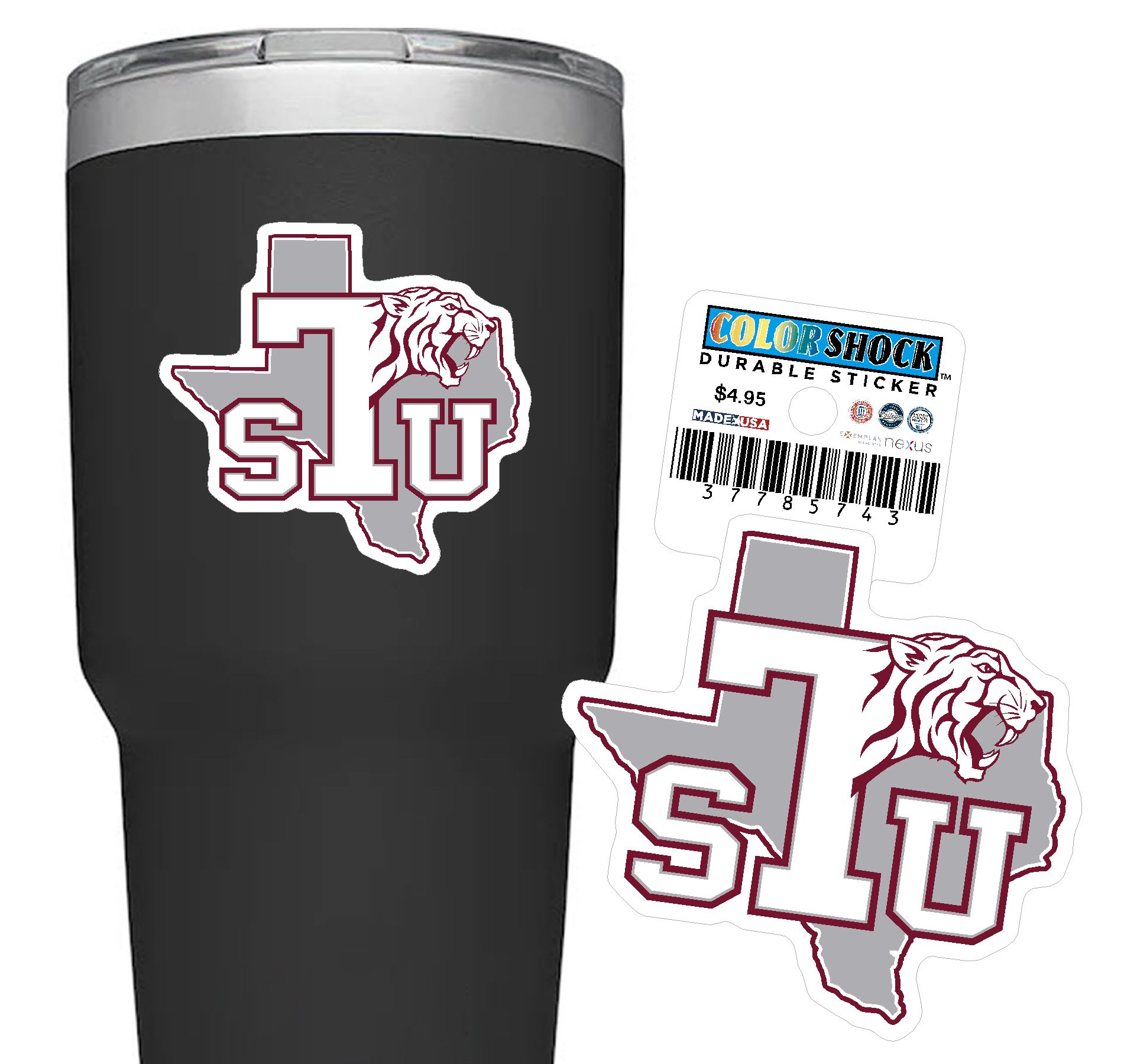 Texas Southern University Tigers Durable Sticker