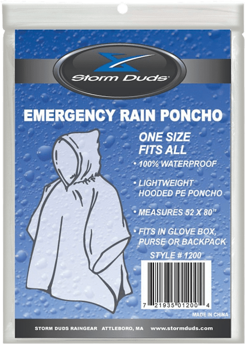 Rain Poncho/Emergency Clear