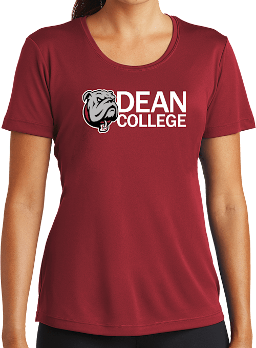 Dean College Womens Performance Short Sleeve Tee Dean College w/ Bulldog Head - ONLINE ONLY
