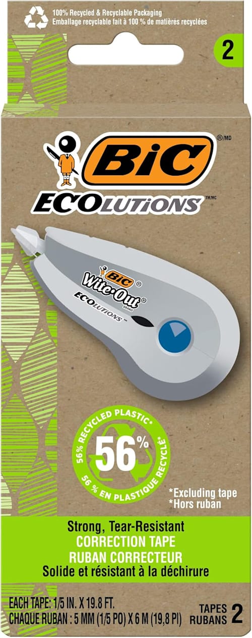 CORRECTION TAPE ECO WHT 2PK