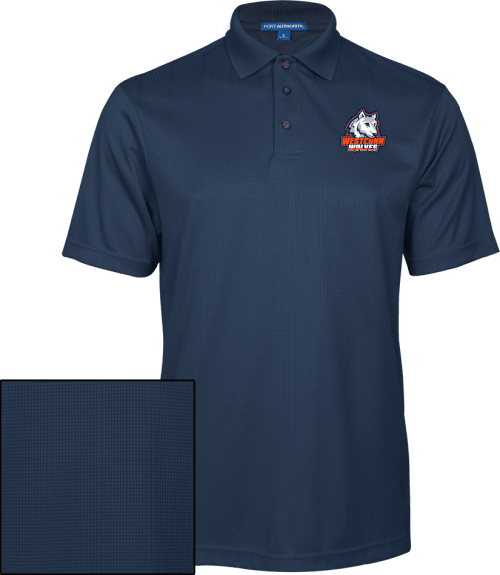 Western Connecticut Performance Fine Jacquard Polo Westconn Wolves Athletic Mark - ONLINE ONLY
