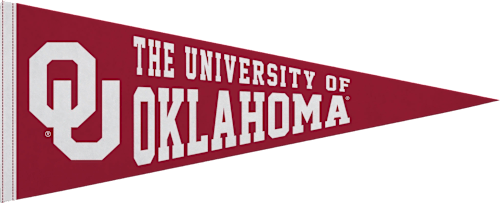 University of Oklahoma 12X30 Full Color Pennant