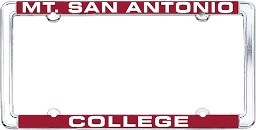 Mt. San Antonio College Thin Dome License Plate Frame