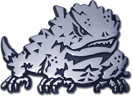 Texas Christian University Horned Frogs Chrome Car Decal