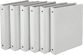 ECONOMY VIEW BINDER 1 WHT 6PK