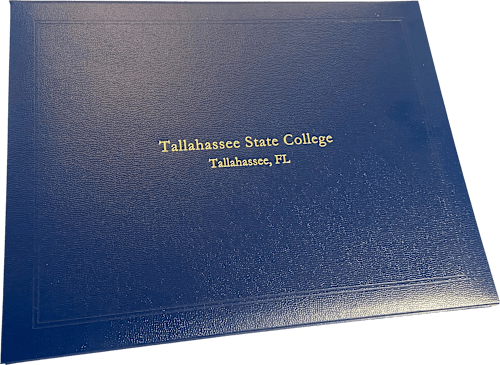 Tallahassee State College Diploma Cover