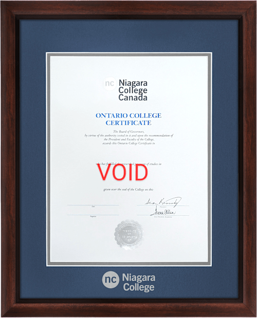 Niagara College Richmond 15 x 19  Diploma Frame