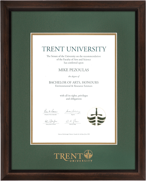 Trent University Richmond Diploma Frame 15 x 19