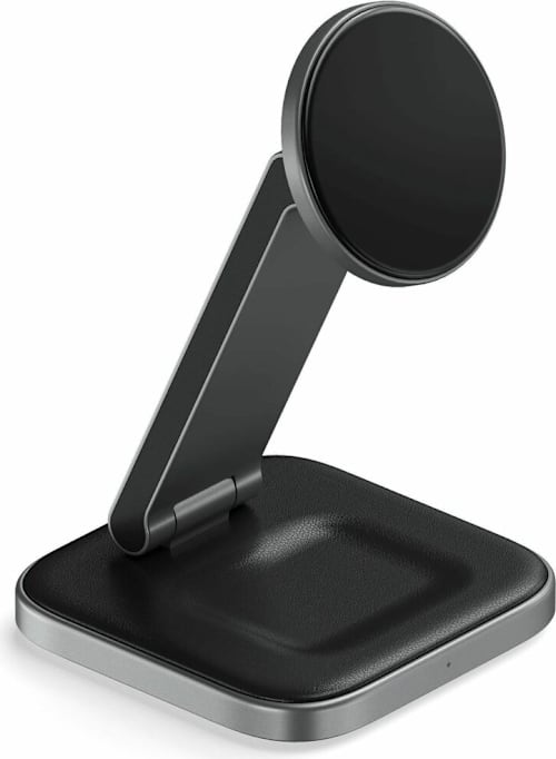 Satechi 2-in-1 Foldable Qi2 Wireless Charging Stand, Space Grey - ONLINE ONLY