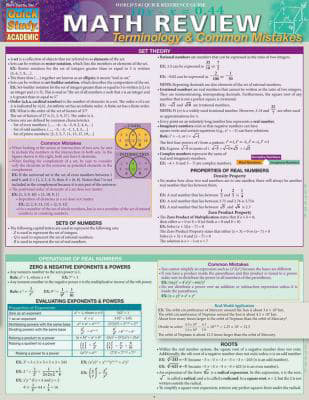MATH REVIEW TERMS
