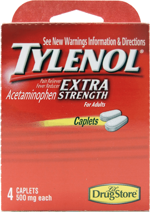 TYLENOL 4CT 500MG CAPLETS