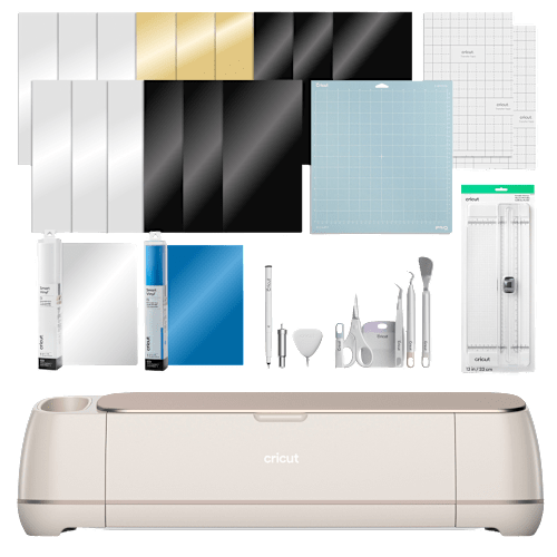 Cricut Maker 4 + Starter Bundle, 26x10.75x13.25in, Seashell - ONLINE ONLY