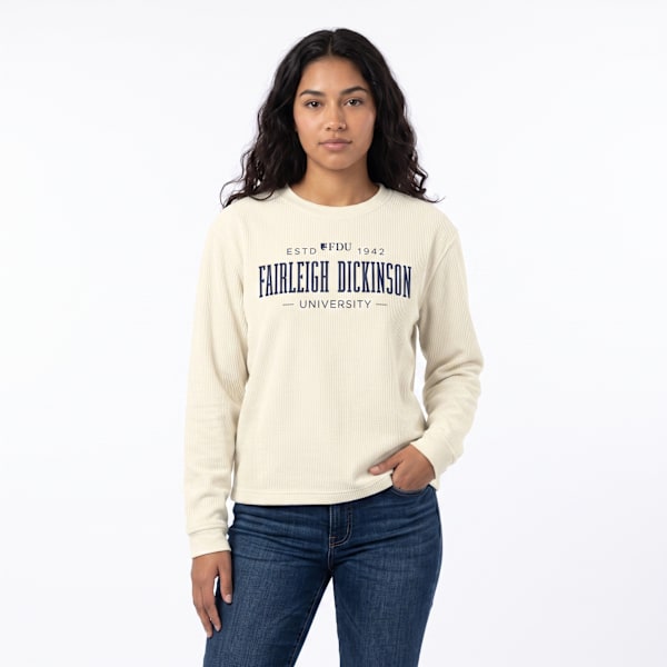 Fairleigh Dickinson University Devils Women's Corduroy Crewneck Sweatshirt